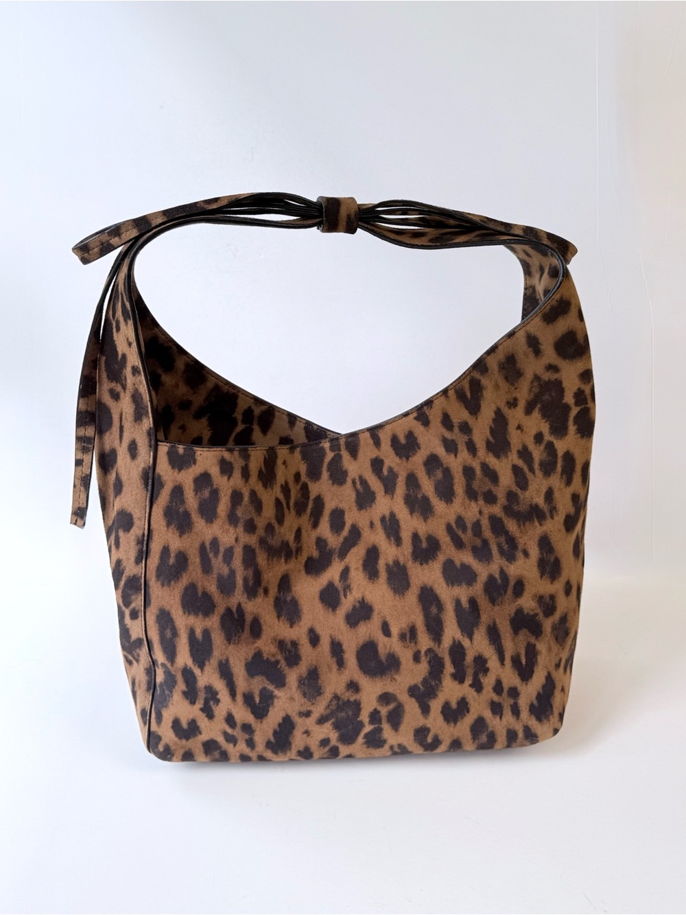 Reformation Leopard-Print Shoulder Bag in Brown and Black